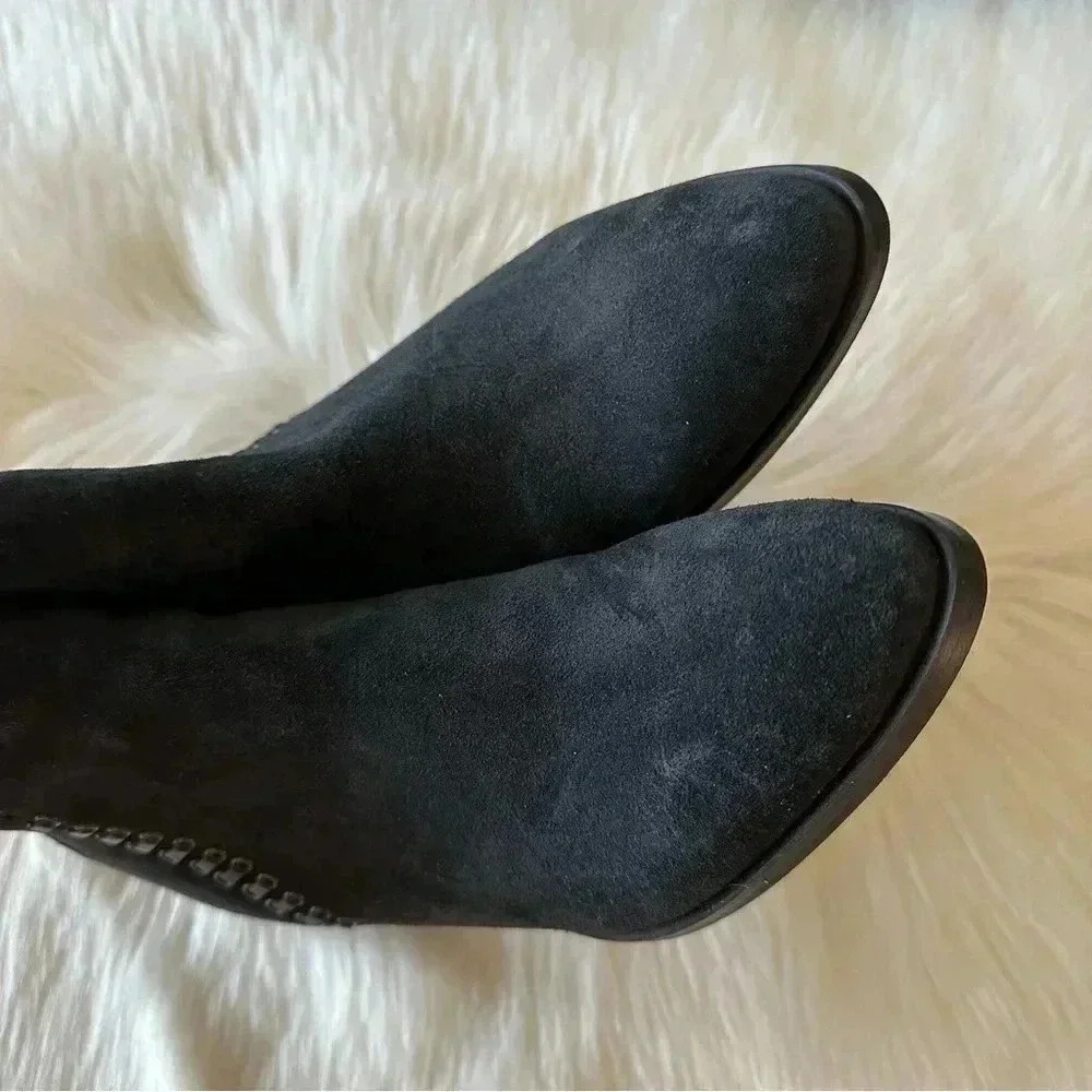 New Charly Amar Suede Leather Ankle Boots Sz 8 - Picture 3 of 9